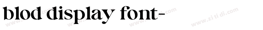 blod display font字体转换
